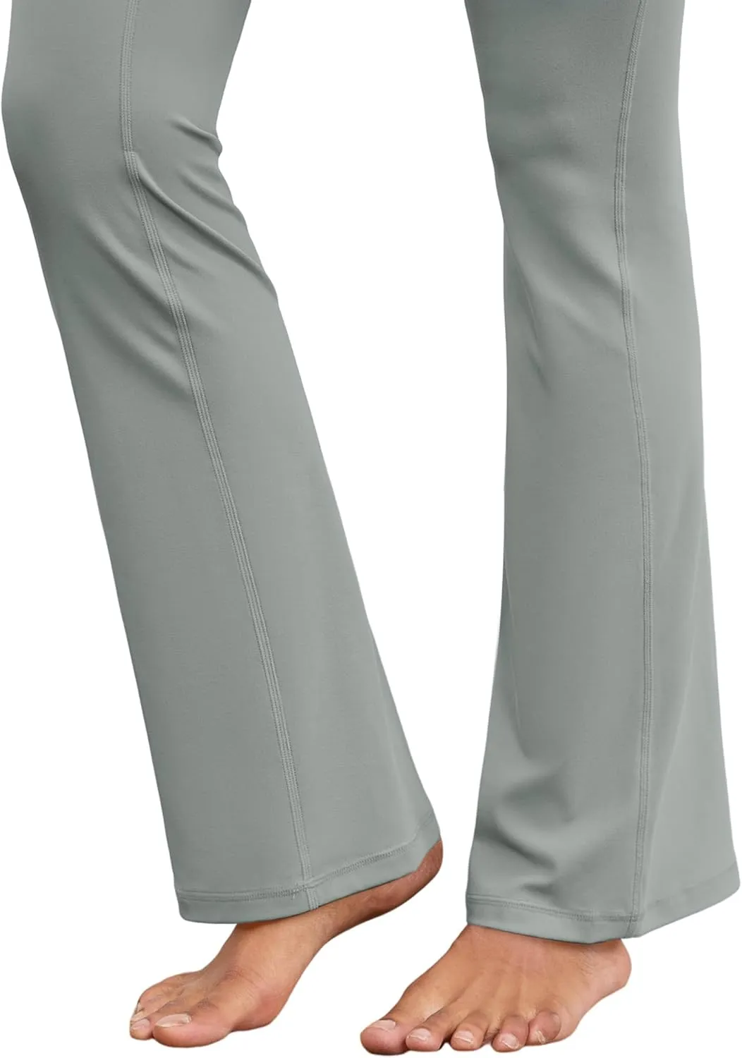 Flare Yoga Pants with Pockets for Women Wide Leg Tummy Control Flared Workout Leggings High Waist