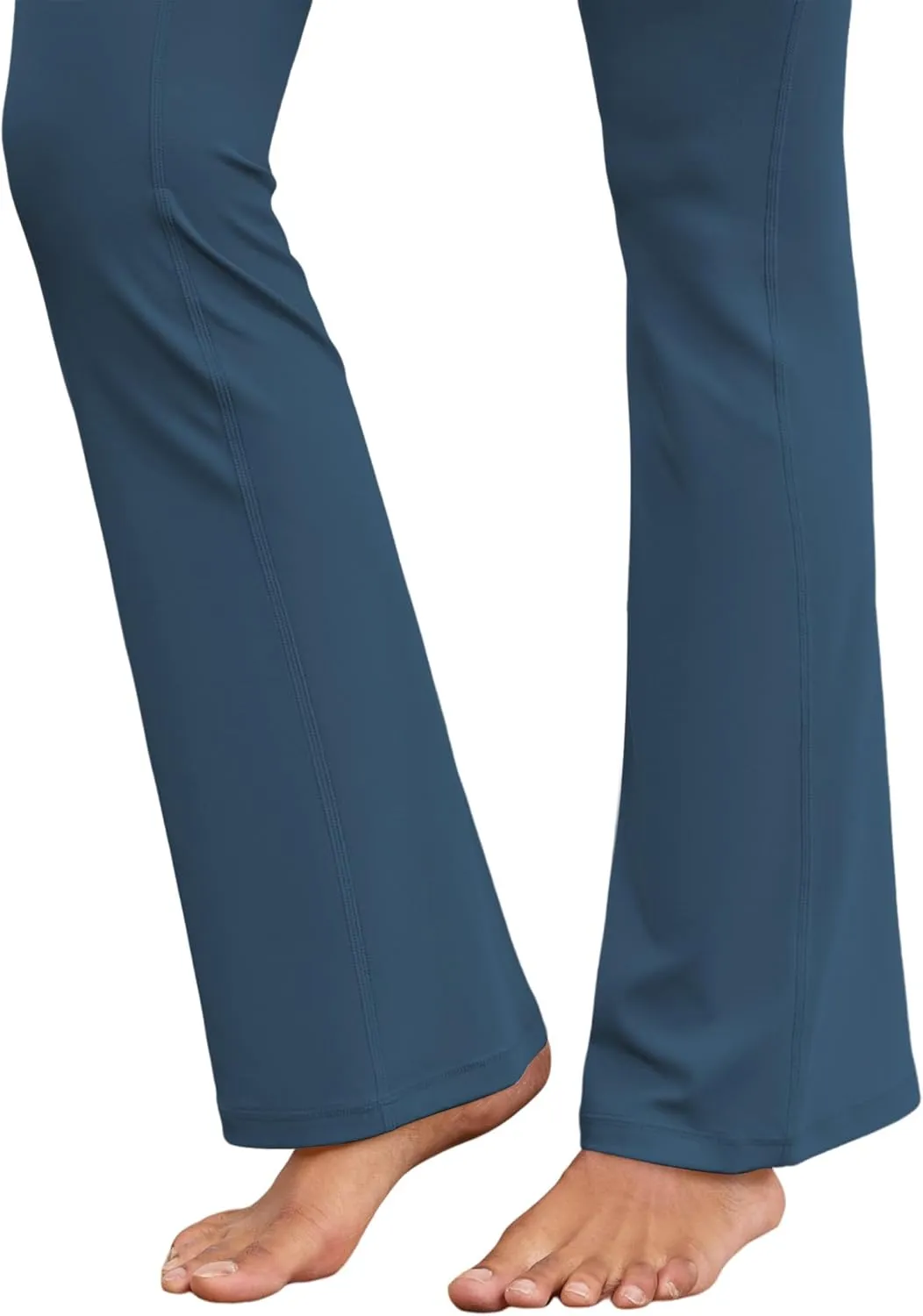 Flare Yoga Pants with Pockets for Women Wide Leg Tummy Control Flared Workout Leggings High Waist
