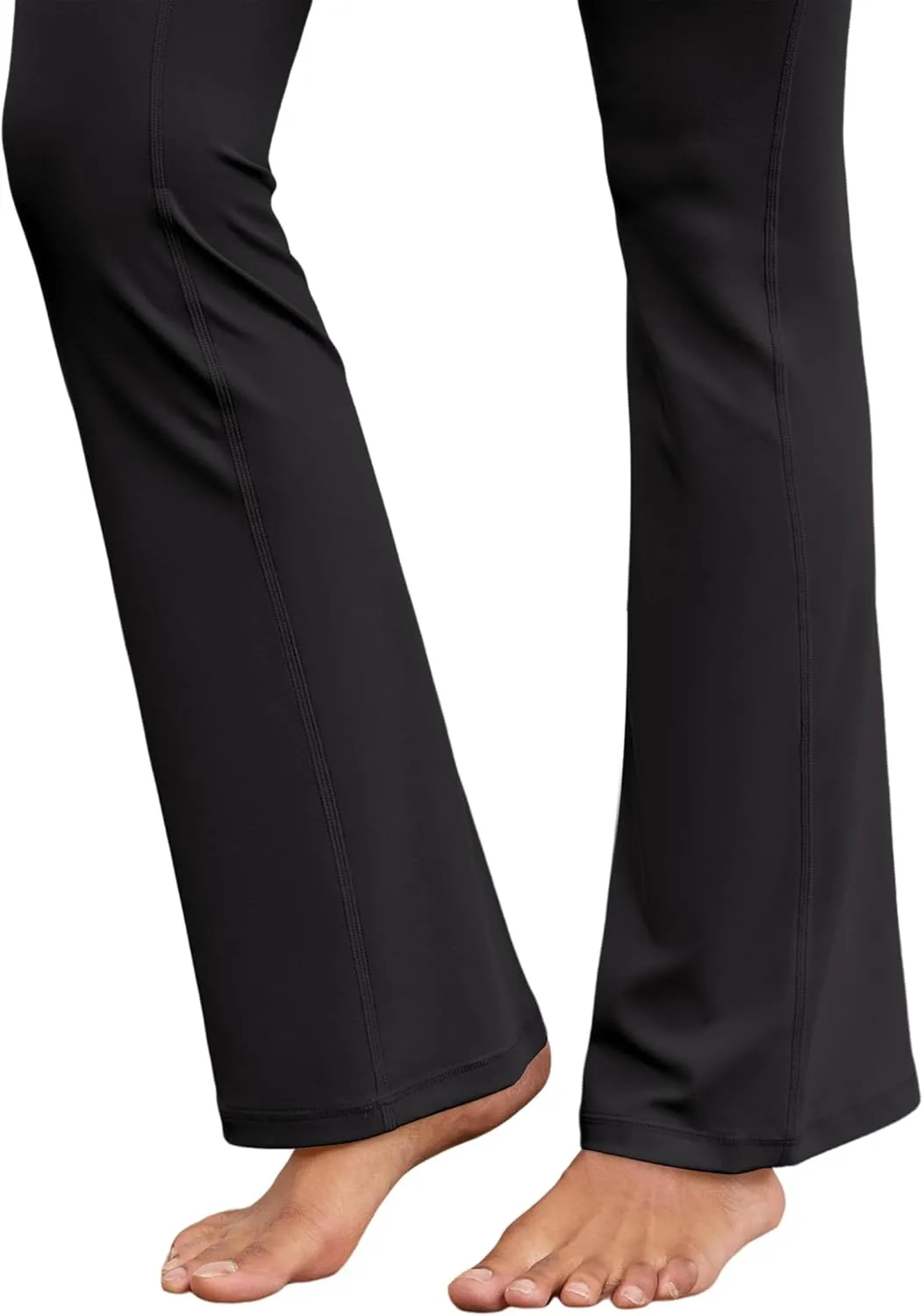 Flare Yoga Pants with Pockets for Women Wide Leg Tummy Control Flared Workout Leggings High Waist