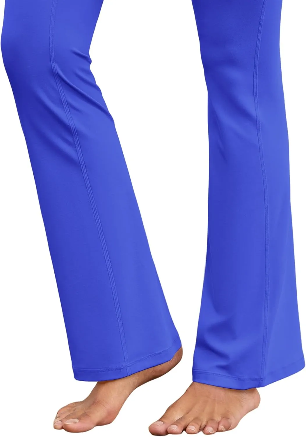 Flare Yoga Pants with Pockets for Women Wide Leg Tummy Control Flared Workout Leggings High Waist