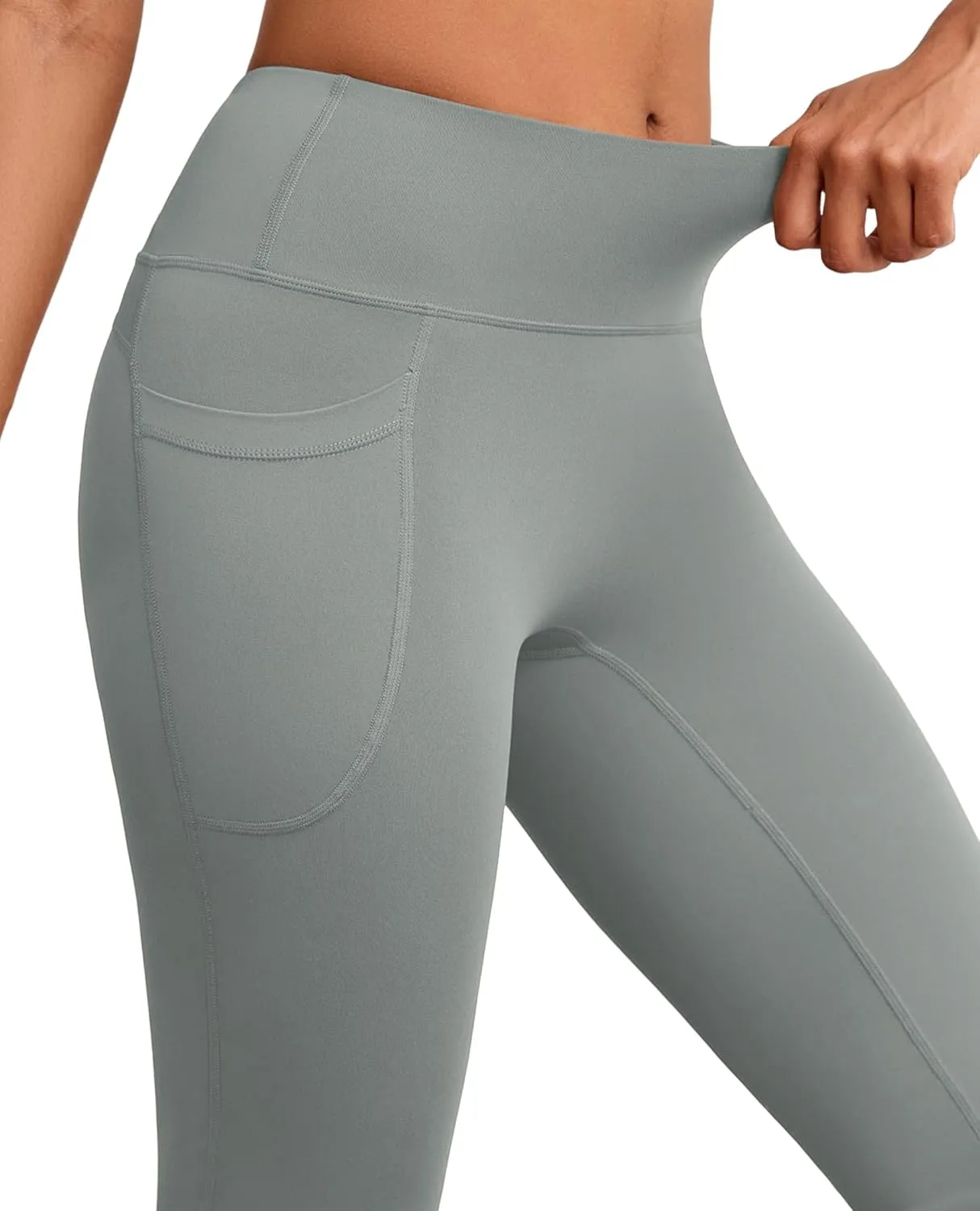 Flare Yoga Pants with Pockets for Women Wide Leg Tummy Control Flared Workout Leggings High Waist