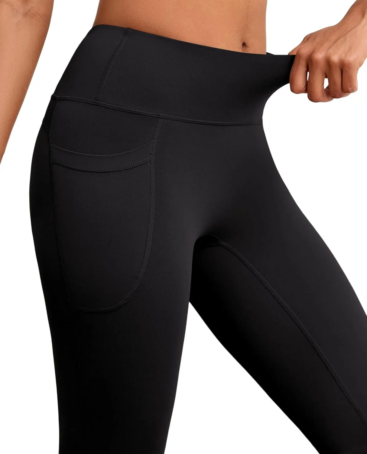 Flare Yoga Pants with Pockets for Women Wide Leg Tummy Control Flared Workout Leggings High Waist