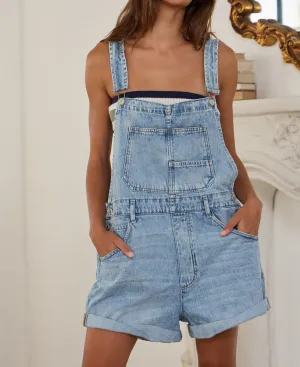 Front bib pocket Denim Overalls Shortalls