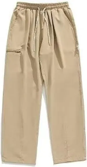 FZVYD 2023 Mens Wild Cargo Pants Mens Joggers Cargo Pants Fashion Casual Sweatpants Work Pants Drawstring Loose Trousers