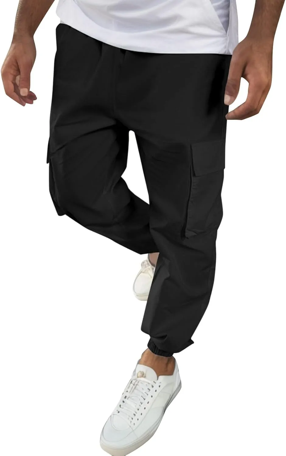 FZVYD Cargo Pants for Men Joggers Cargo Pants Fashion Casual Sweatpants Work Pants Drawstring Loose Trousers with Pockets