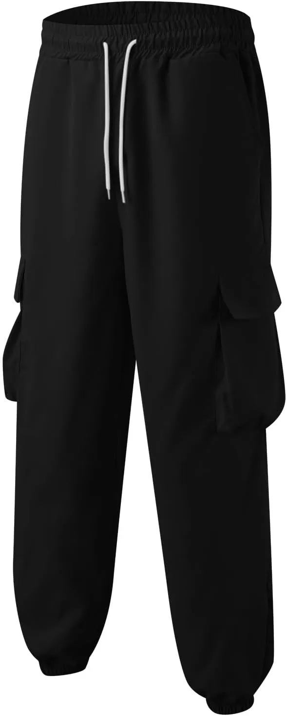 FZVYD Cargo Pants for Men Joggers Cargo Pants Fashion Casual Sweatpants Work Pants Drawstring Loose Trousers with Pockets
