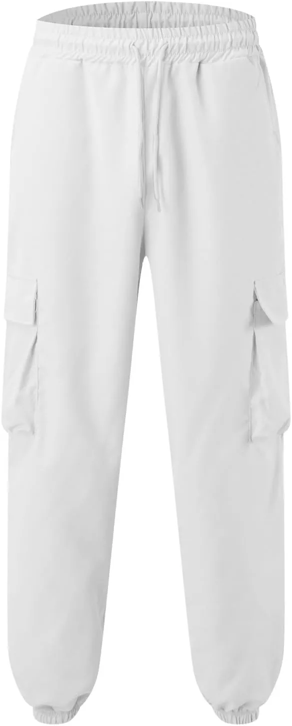 FZVYD Cargo Pants for Men Joggers Cargo Pants Fashion Casual Sweatpants Work Pants Drawstring Loose Trousers with Pockets