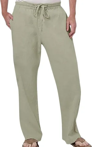 FZVYD Khaki Cargo Pants Mens Joggers Cargo Pants Fashion Casual Sweatpants Work Pants Drawstring Loose Trousers with Pockets