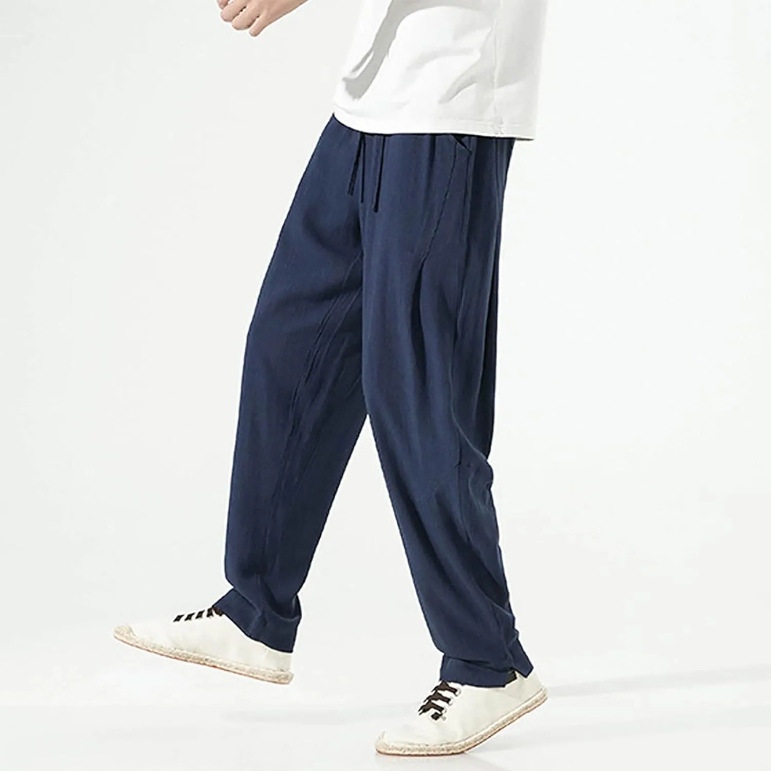 FZVYD Mens Cargo Pants Mens Joggers Cargo Pants Fashion Casual Sweatpants Work Pants Drawstring Loose Trousers with Pockets