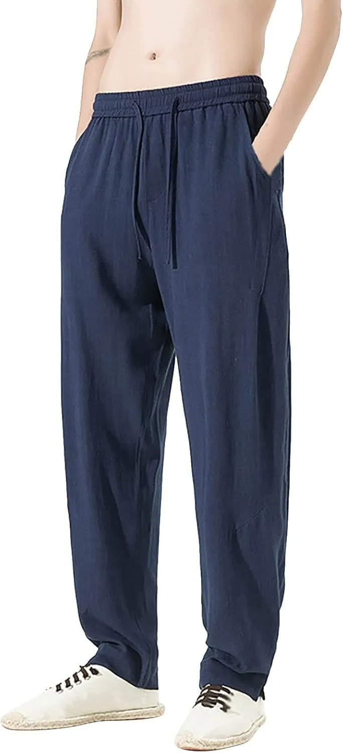 FZVYD Mens Cargo Pants Mens Joggers Cargo Pants Fashion Casual Sweatpants Work Pants Drawstring Loose Trousers with Pockets