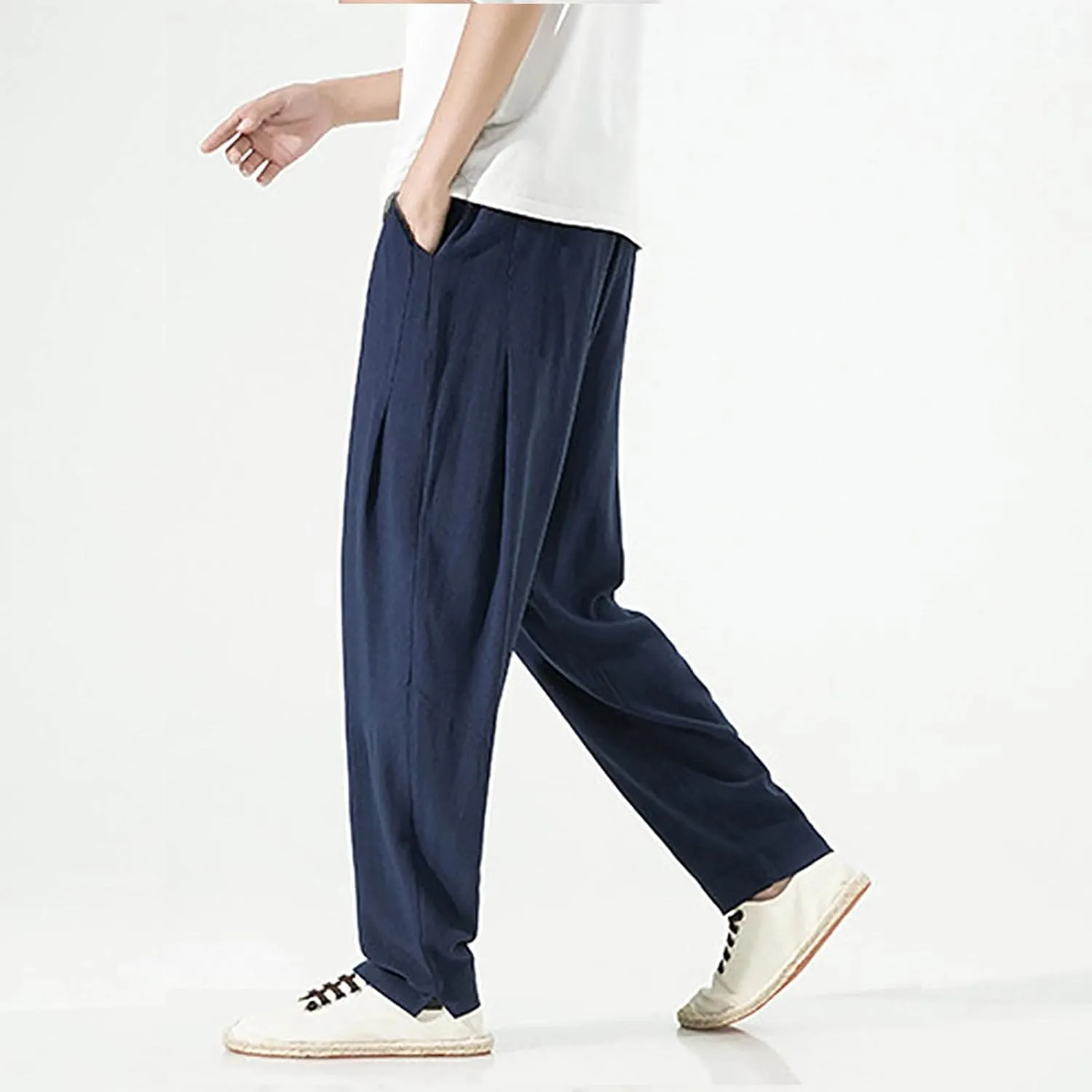 FZVYD Mens Cargo Pants Mens Joggers Cargo Pants Fashion Casual Sweatpants Work Pants Drawstring Loose Trousers with Pockets