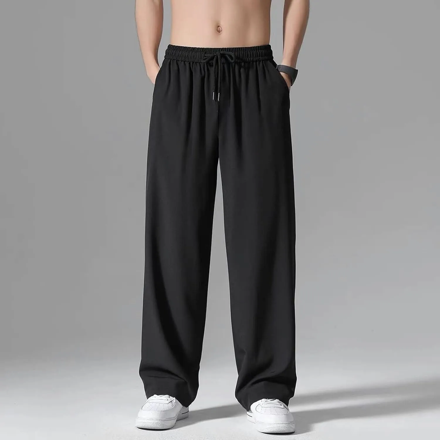 FZVYD Mens Cargo Pants Mens Joggers Cargo Pants Fashion Casual Sweatpants Work Pants Drawstring Loose Trousers with Pockets