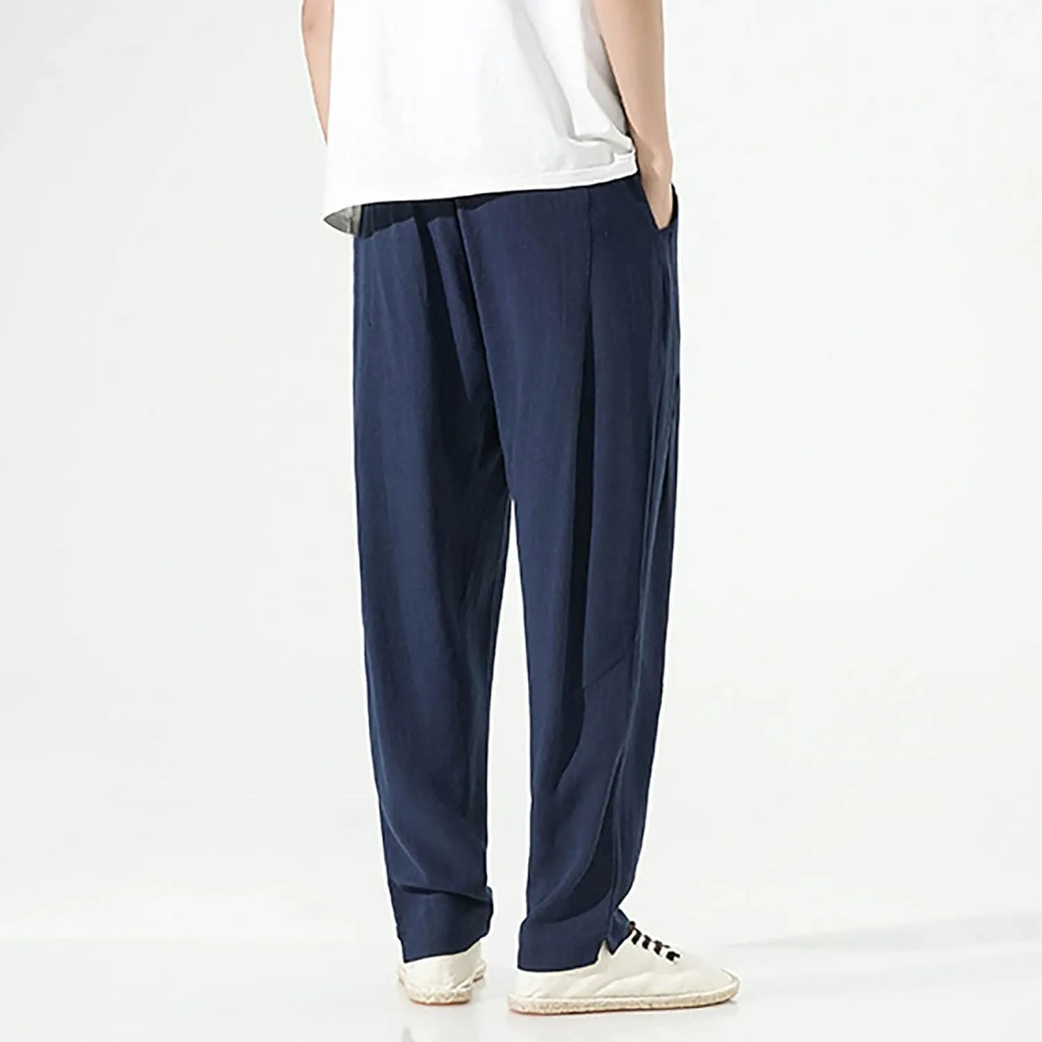 FZVYD Mens Cargo Pants Mens Joggers Cargo Pants Fashion Casual Sweatpants Work Pants Drawstring Loose Trousers with Pockets