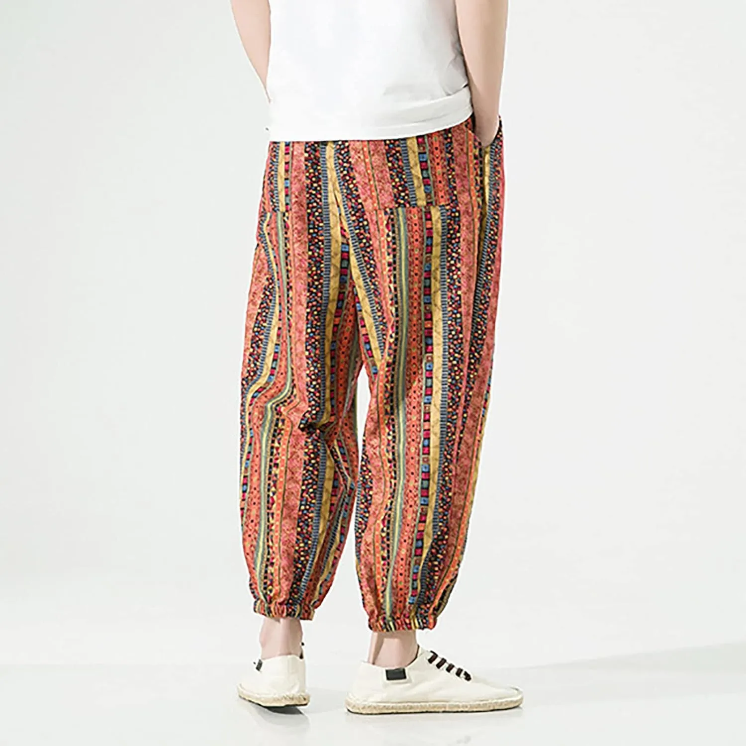 FZVYD Multi Pocket Cargo Pants for Men Joggers Cargo Pants Fashion Casual Sweatpants Work Pants Drawstring Loose Trousers