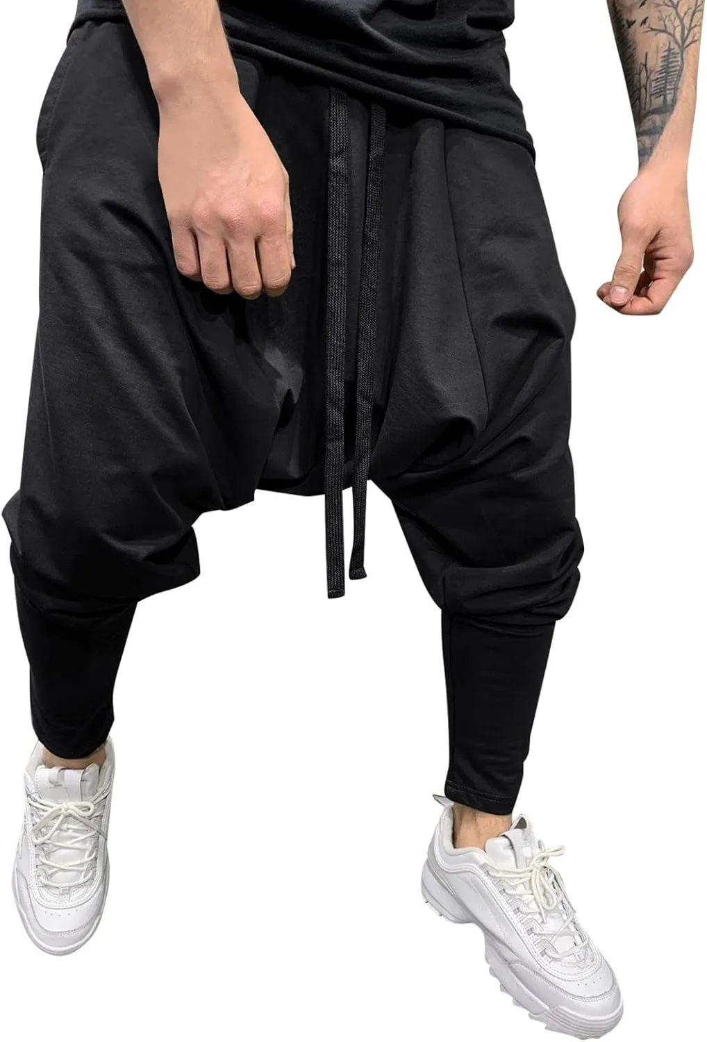 FZVYD White Cargo Pants Men Mens Joggers Cargo Pants Fashion Casual Sweatpants Work Pants Drawstring Loose Trousers Pockets