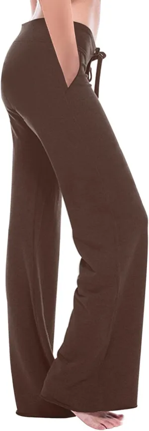 Gcvizuso High Waisted Cargo Pants for Women Drawstring Waist Wide Leg Trousers with Pockets Plus Size Solid Loose Leggings