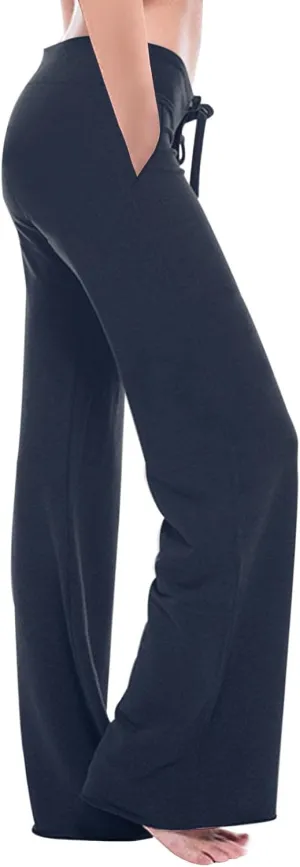 Gcvizuso High Waisted Cargo Pants for Women Drawstring Waist Wide Leg Trousers with Pockets Plus Size Solid Loose Leggings