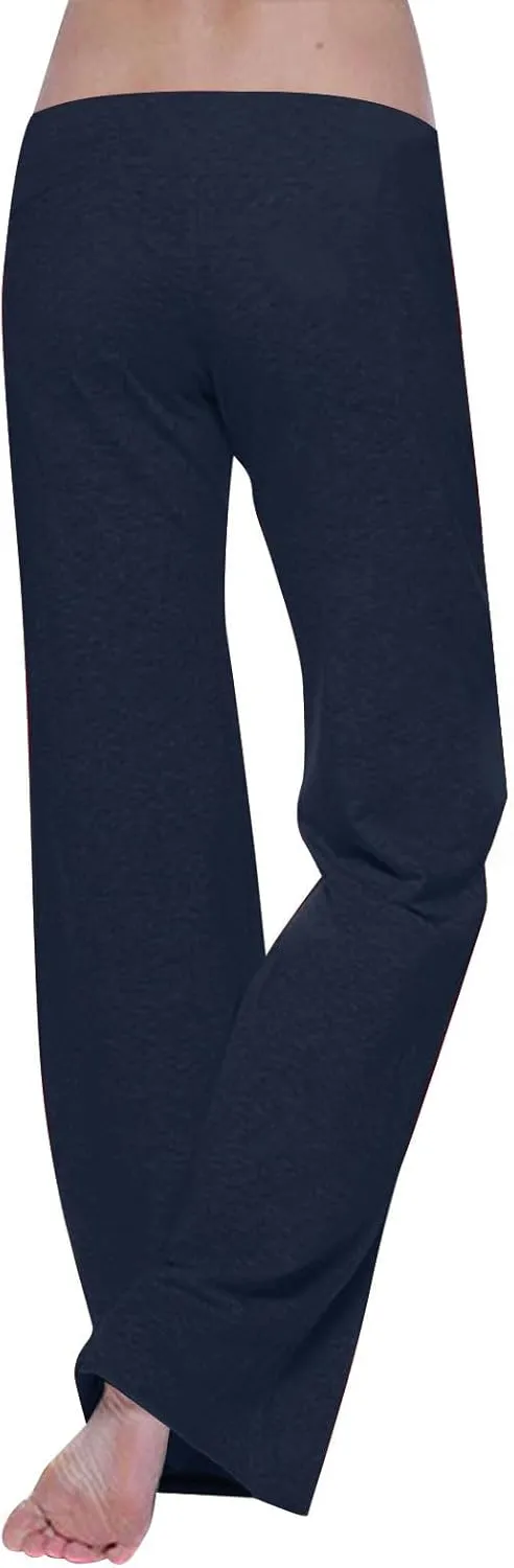 Gcvizuso High Waisted Cargo Pants for Women Drawstring Waist Wide Leg Trousers with Pockets Plus Size Solid Loose Leggings