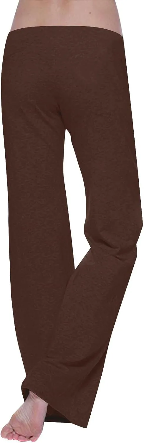 Gcvizuso High Waisted Cargo Pants for Women Drawstring Waist Wide Leg Trousers with Pockets Plus Size Solid Loose Leggings