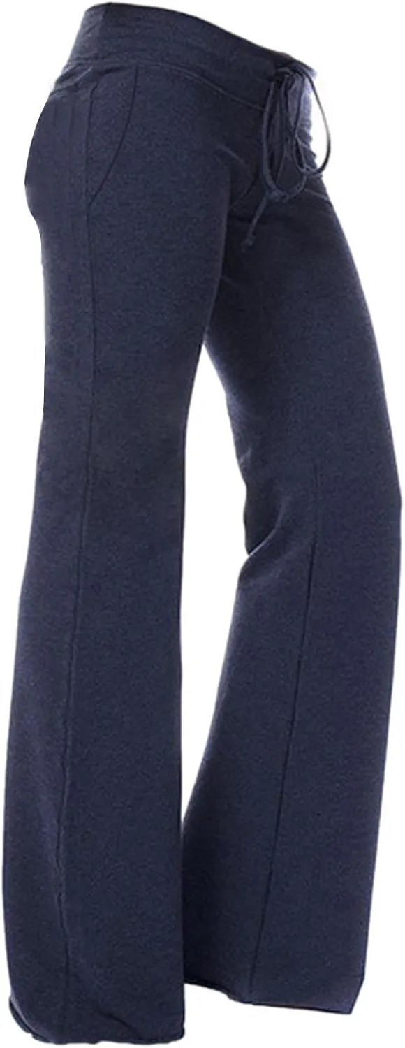Gcvizuso High Waisted Cargo Pants for Women Drawstring Waist Wide Leg Trousers with Pockets Plus Size Solid Loose Leggings