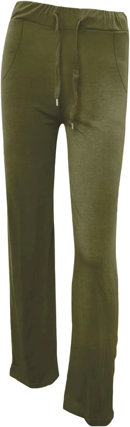 Gcvizuso High Waisted Cargo Pants for Women Drawstring Waist Wide Leg Trousers with Pockets Plus Size Solid Loose Leggings