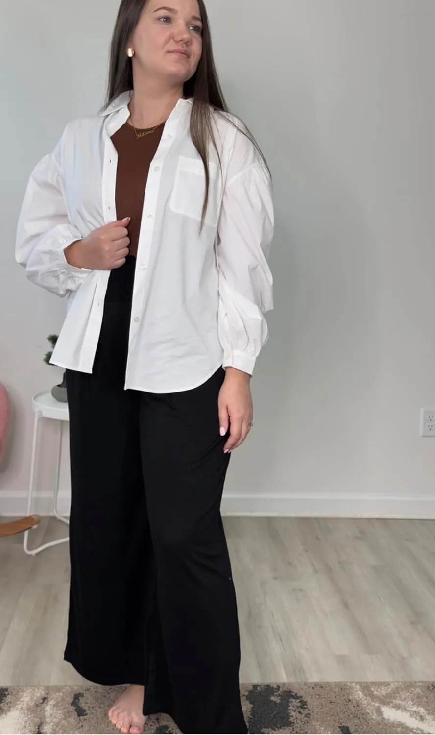 GEMLON Women's Palazzo Pants High Waisted Elastic Wide Leg Casual Lounge Pants with Pockets
