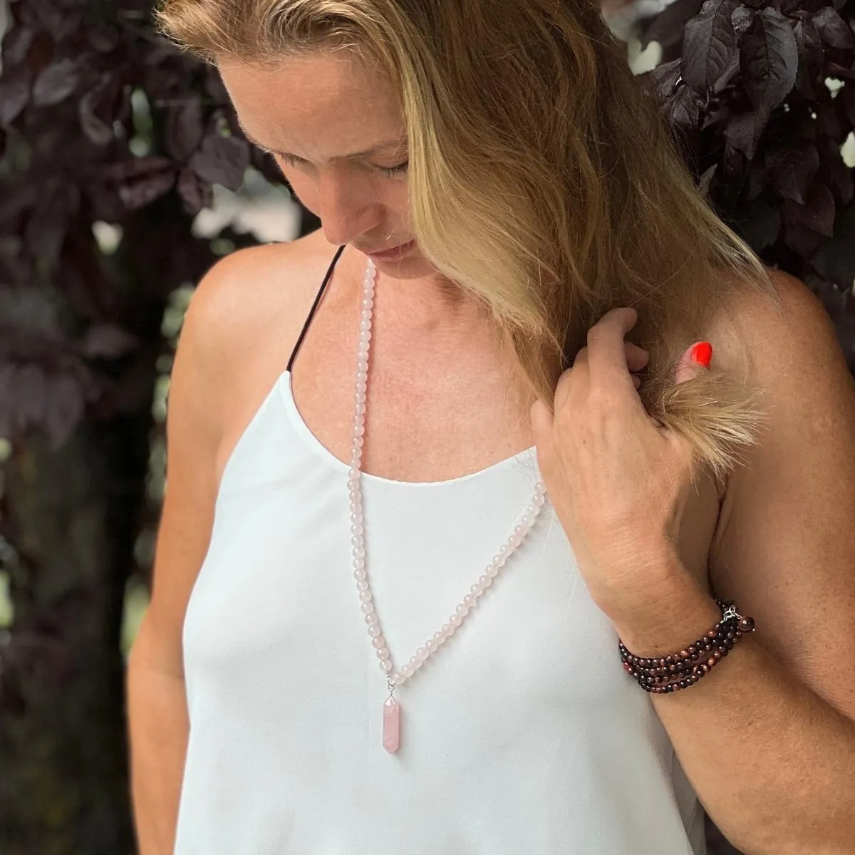 Gentle Heart Rose Quartz Necklace