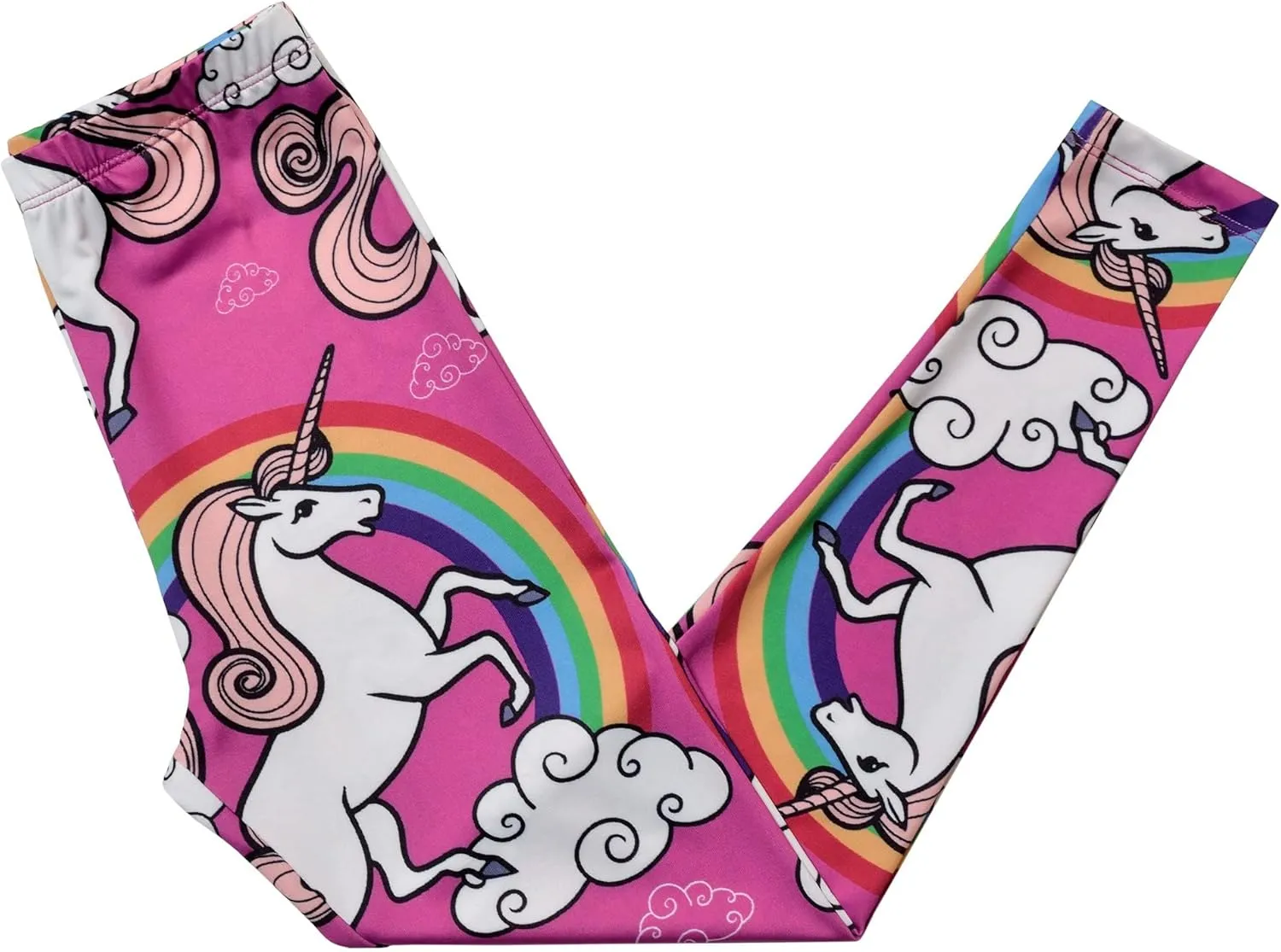 Girl Unicorn Leggings Kid Rainbow Print Legging Tights Trousers Slim Long Pants