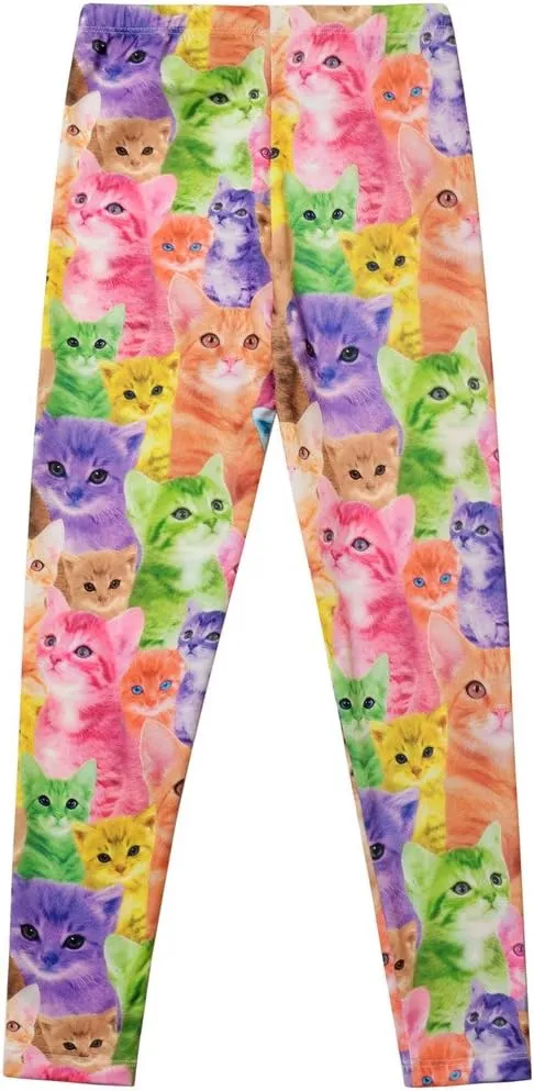 Girl Unicorn Leggings Kid Rainbow Print Legging Tights Trousers Slim Long Pants