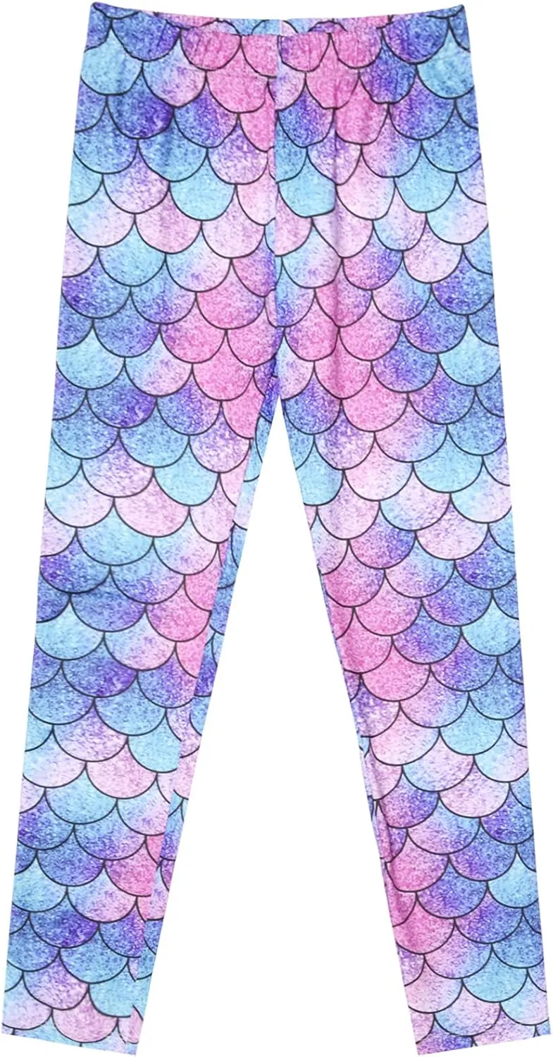 Girl Unicorn Leggings Kid Rainbow Print Legging Tights Trousers Slim Long Pants