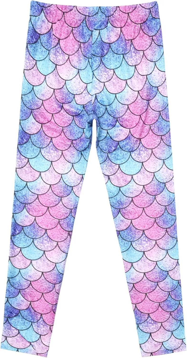Girl Unicorn Leggings Kid Rainbow Print Legging Tights Trousers Slim Long Pants