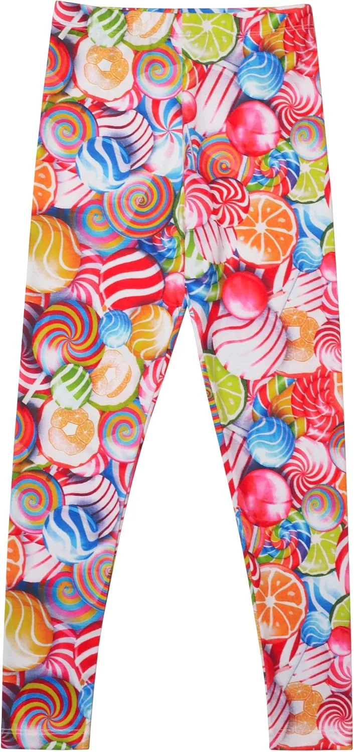 Girl Unicorn Leggings Kid Rainbow Print Legging Tights Trousers Slim Long Pants