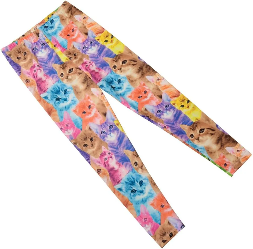 Girl Unicorn Leggings Kid Rainbow Print Legging Tights Trousers Slim Long Pants