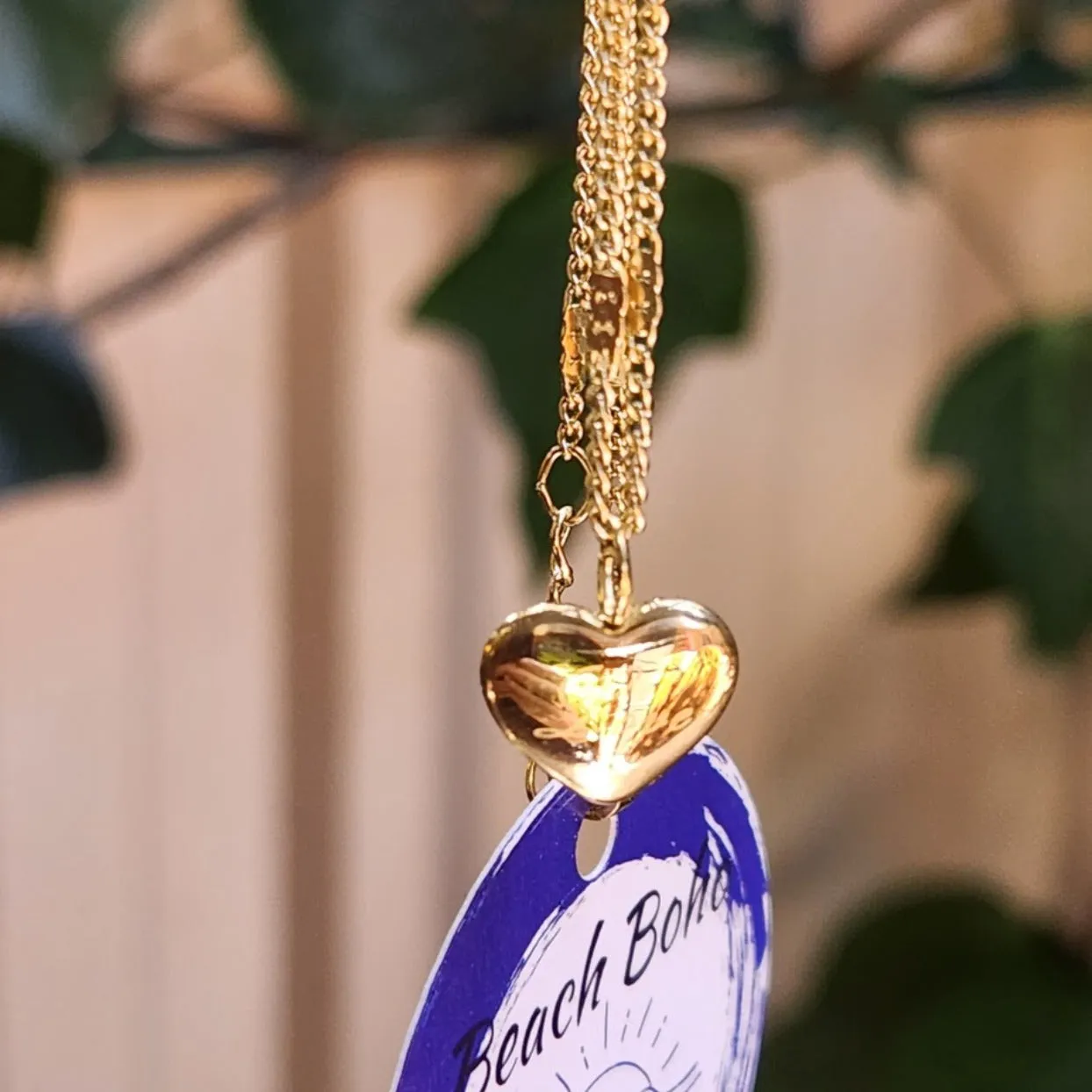 GOLD HEART 'LOVE' WATERPROOF NECKLACE
