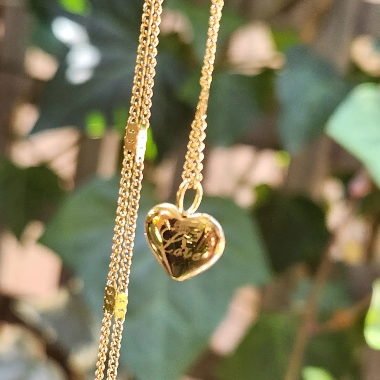 GOLD HEART 'LOVE' WATERPROOF NECKLACE