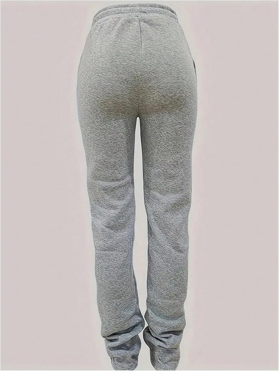 GORGLITTER Women's Stacked Baggy Sweatpants Y2K Drawstring Waist Flared Jogger Pants