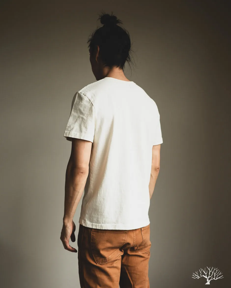 Heavyweight Slub Tee - Antler White