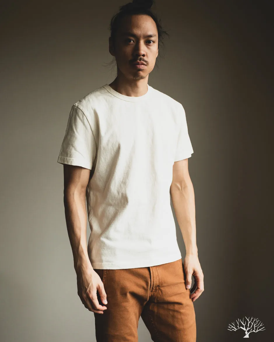 Heavyweight Slub Tee - Antler White