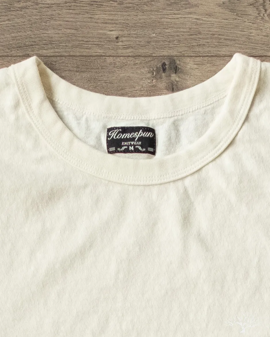 Heavyweight Slub Tee - Antler White