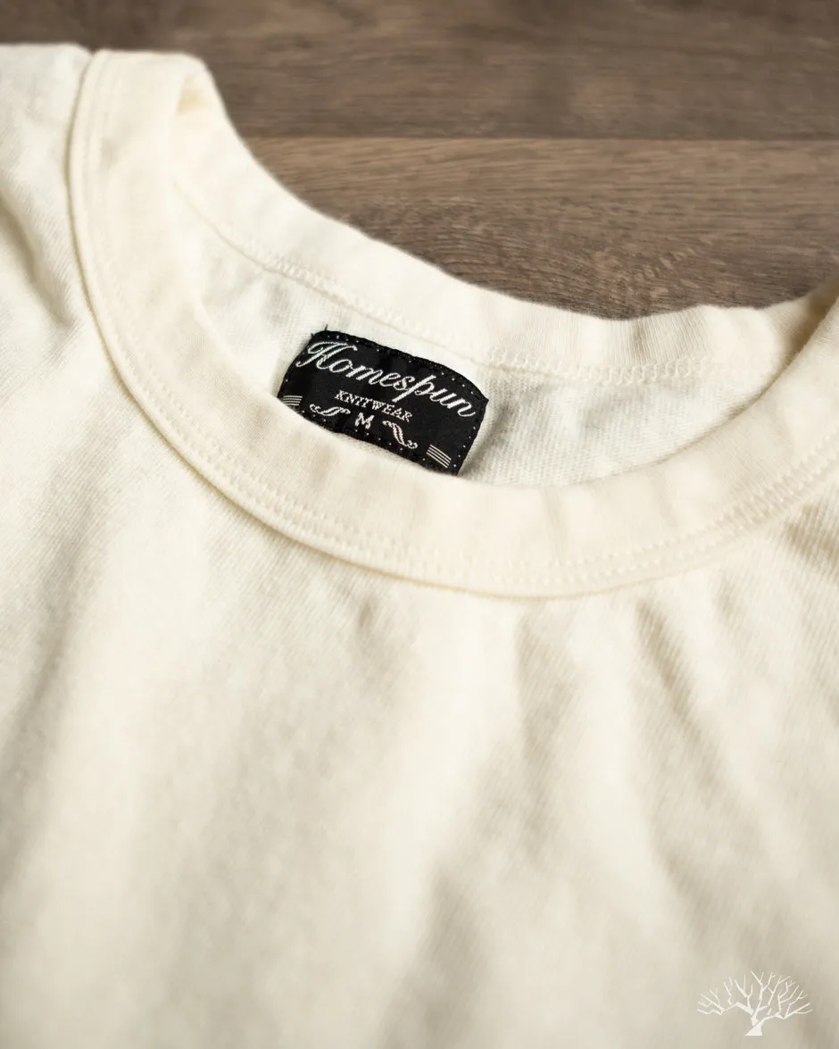 Heavyweight Slub Tee - Antler White