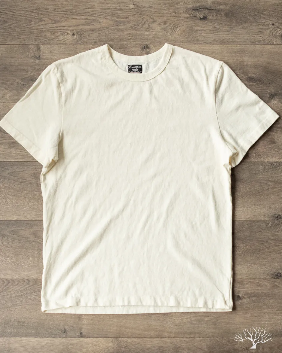 Heavyweight Slub Tee - Antler White