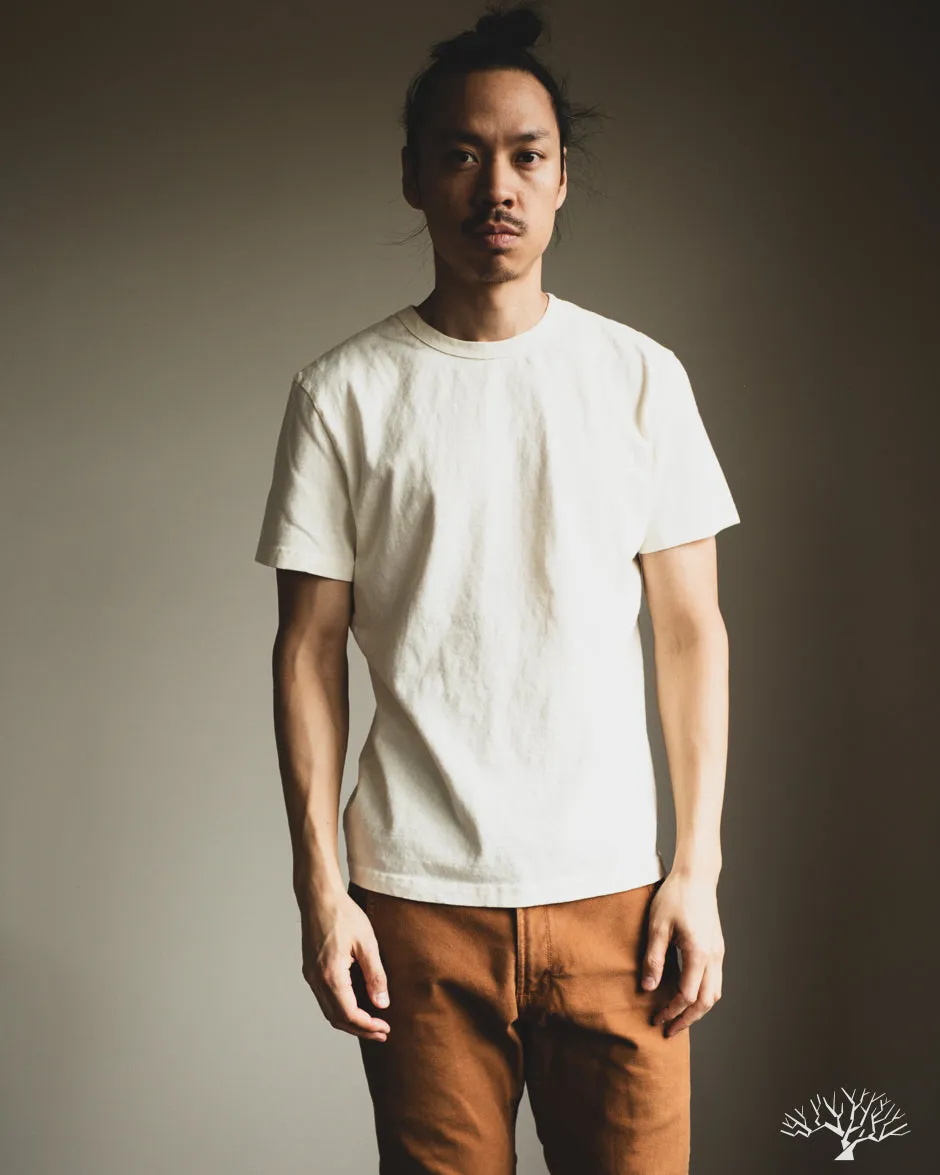 Heavyweight Slub Tee - Antler White