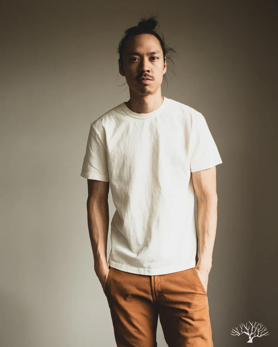 Heavyweight Slub Tee - Antler White