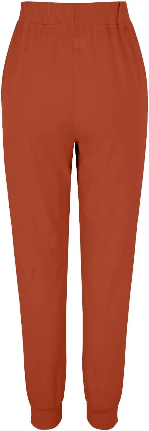 High Waisted Pants For Women Casual Loose Wide Leg Trousers Stretchy Cotton Linen Summer Pull On Boho Sweatpants