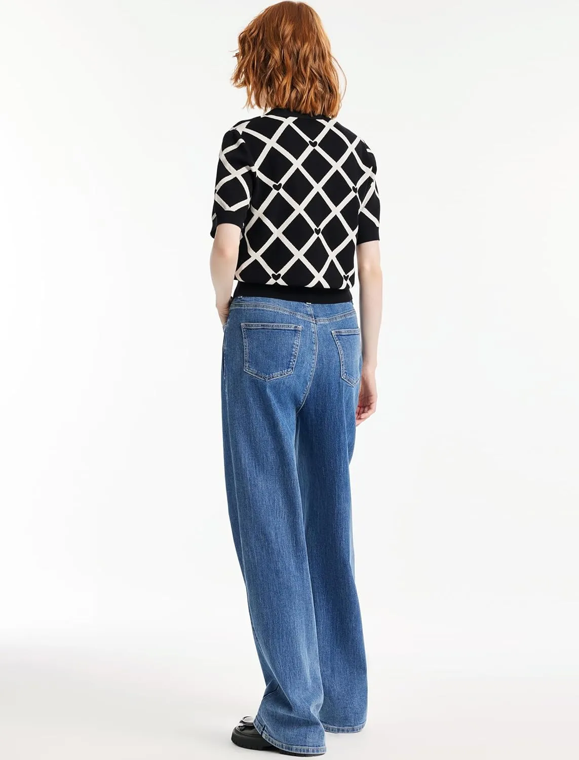 High Waisted Pants for Women Trendy Wide Leg Boyfriends Baggy Jeans y2k with Pockets