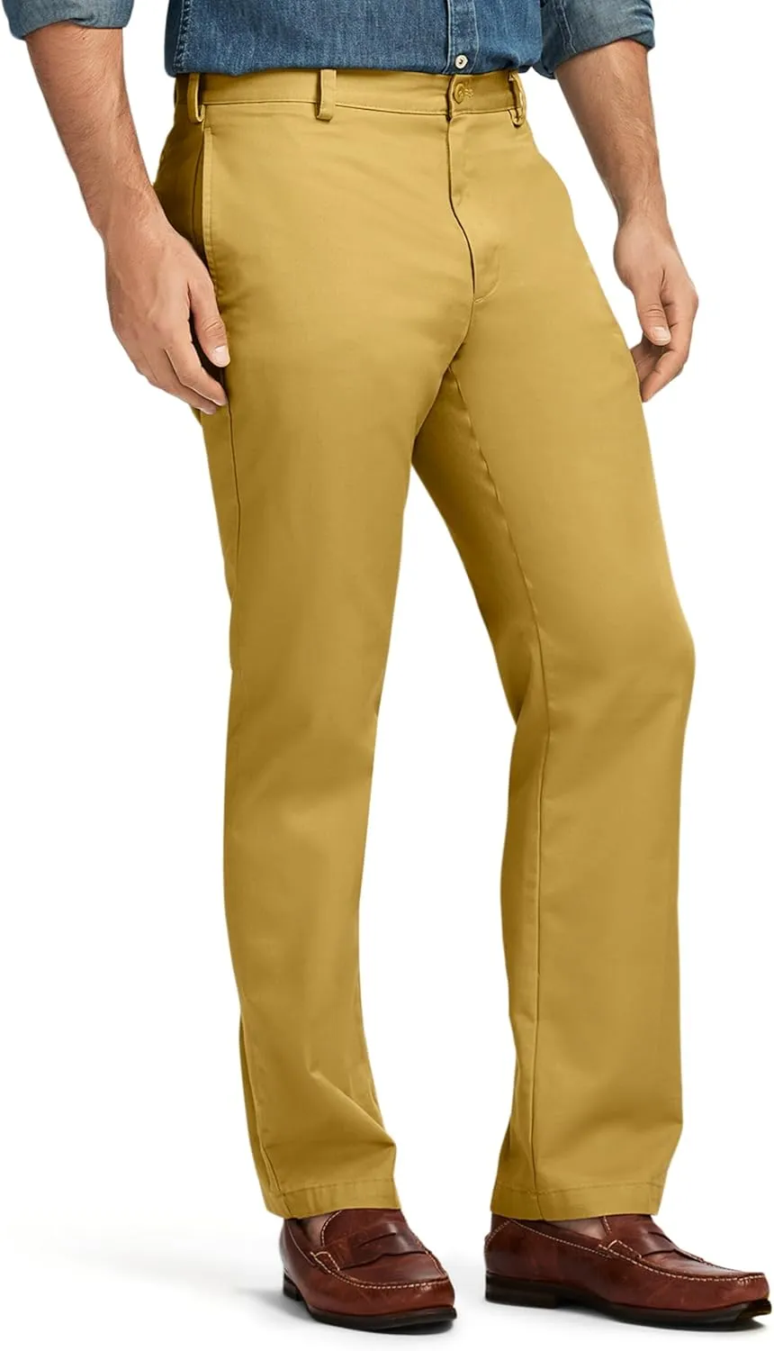 IZOD Men's American Chino Flat Front Slim Fit Pant