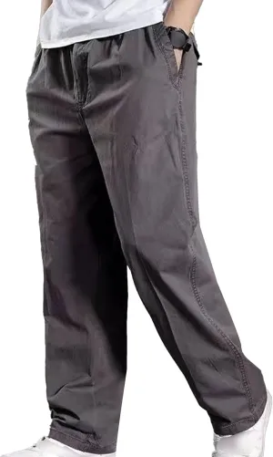 JEShifangjiusu Men'S Comfort Stretch Cotton Chino Pants Skinny Slim Fit Casual Jeans Straight Fashion Dress Denim Pants