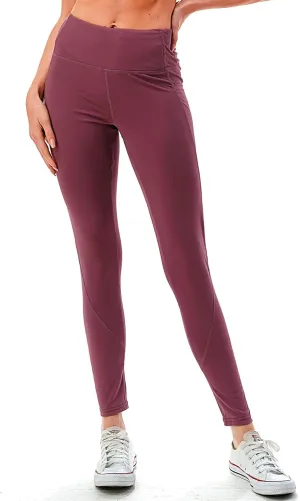 Jvini Women's High Waist Sporty Leggings with Tech Pockets - Striped Sport Yoga Workout Tight Pants