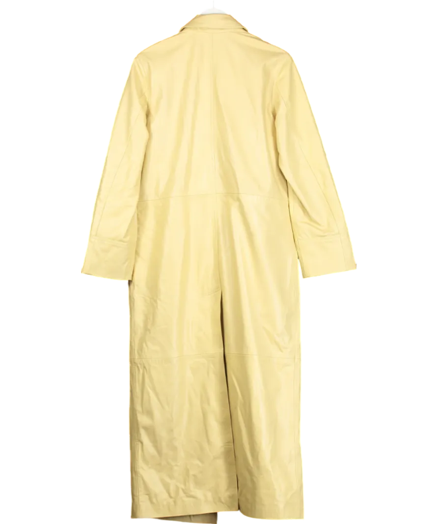 Karen Millen Beige Leather Clean Trench Coat UK 12