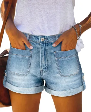 KISSMODA Women's Casual Denim Shorts Summer Jeans Stretchy Hot Short Pants